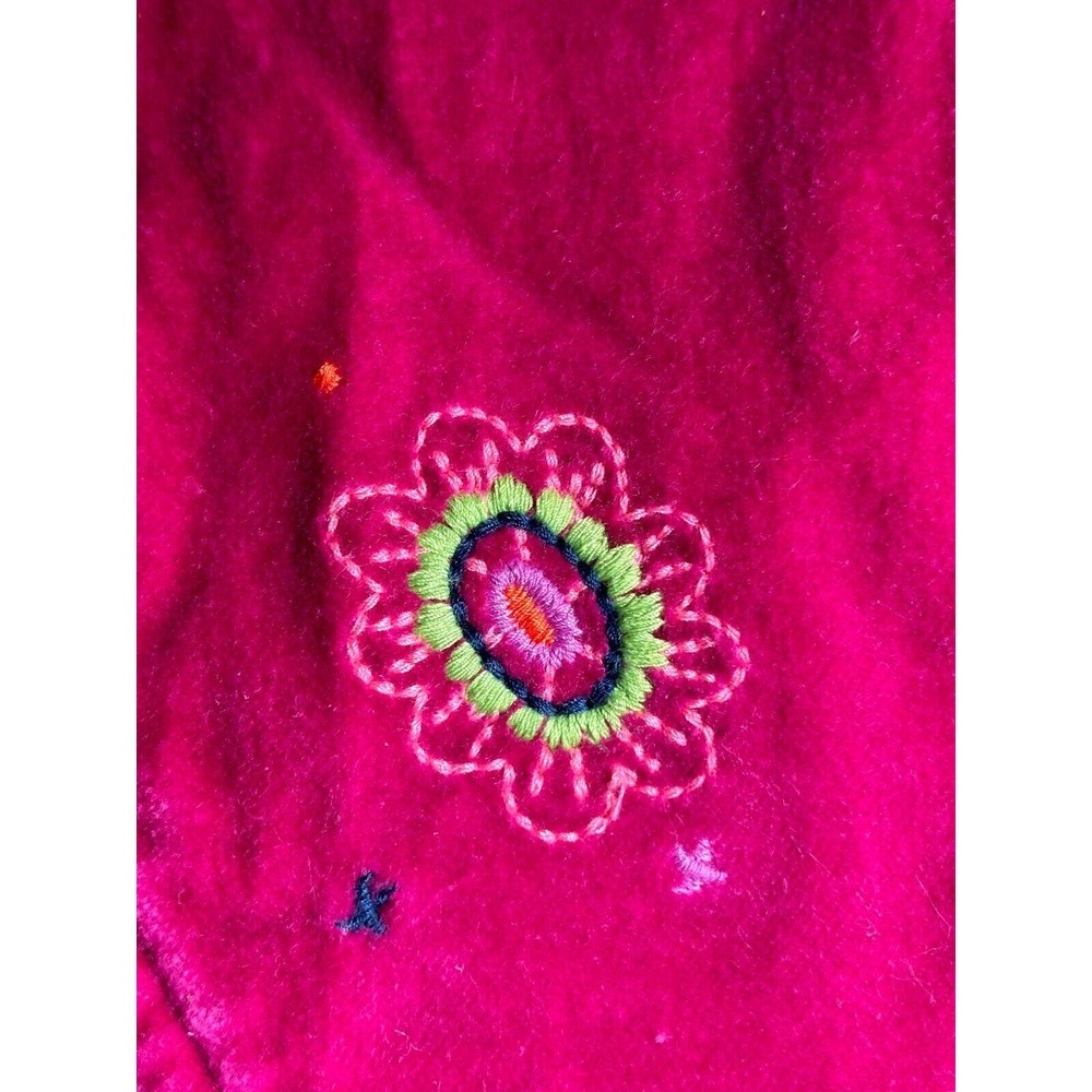 Oshkosh Kid's Velveteen Cordless Cordoroy Embroidered Pants, 20x16, tagged 4t - Picture 3 of 11